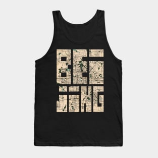 Beijing, China City Map - Vintage Tank Top